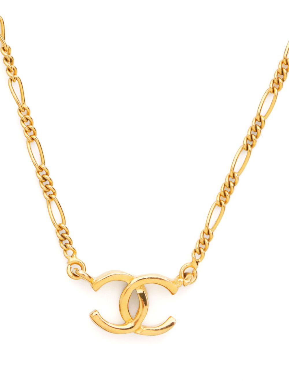 CHANEL Pre-Owned 1980s CC logo pendant necklace - Gold