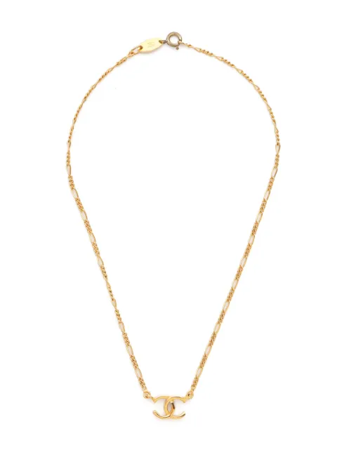 CHANEL Pre-Owned 1980s CC logo pendant necklace