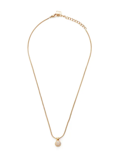 Christian Dior Pre-Owned 2000s rhinestone-pendant necklace