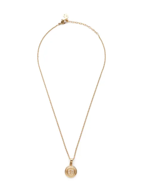 Christian Dior Pre-Owned 2000s CD logo rhinestone necklace