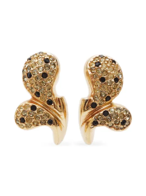 Christian Dior Pre-Owned 2000s rhinestone-embellished clip-on earrings