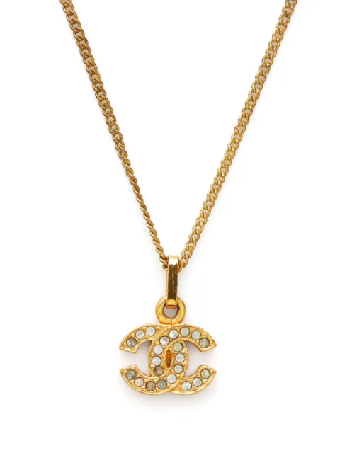 CHANEL Pre-Owned collar con logo CC 1981-1985