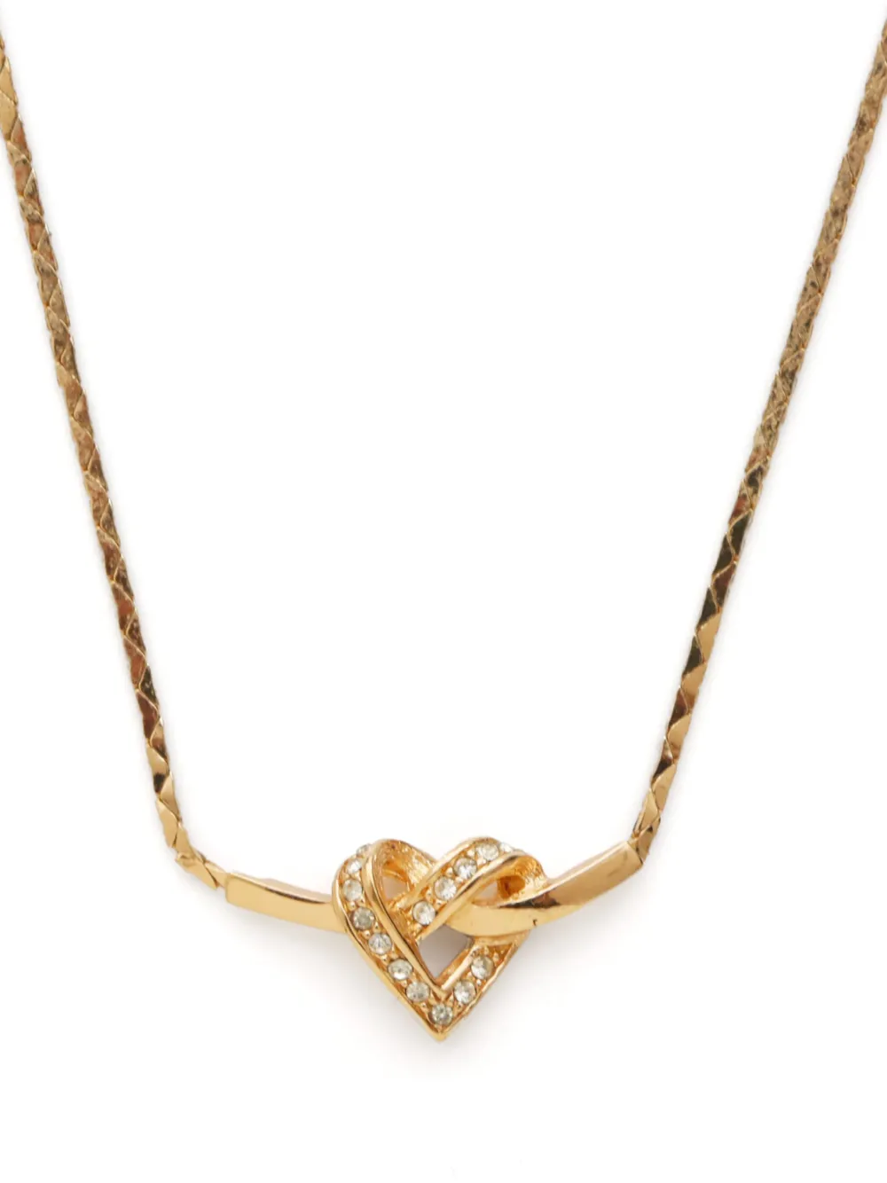 2000s rhinestone-heart necklace