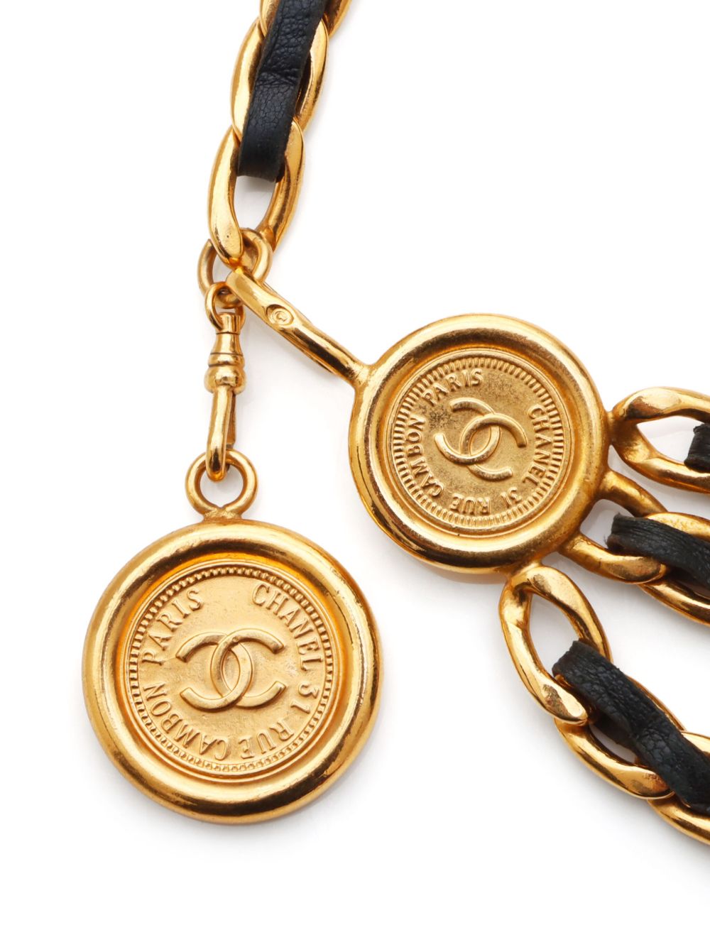 CHANEL Pre-Owned 1990 kettingriem met CC-logo - Goud