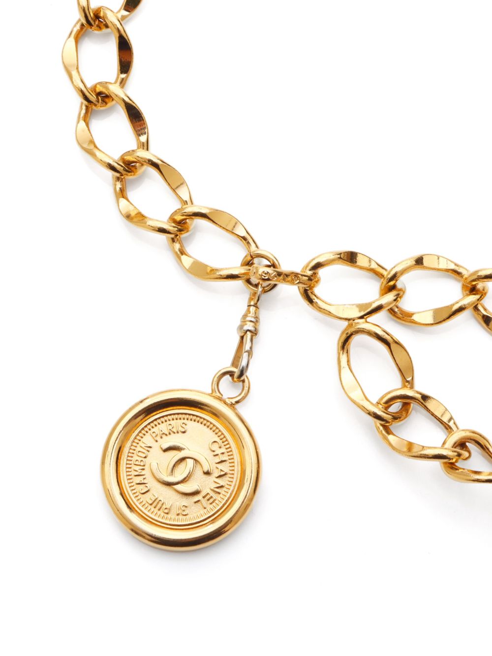 CHANEL Pre-Owned 1994 kettingriem met CC-logo - Goud