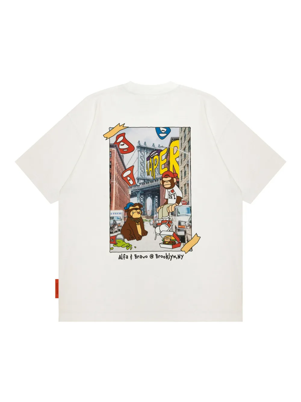 AAPE BY *A BATHING APE® graphic-print T-shirt - Wit