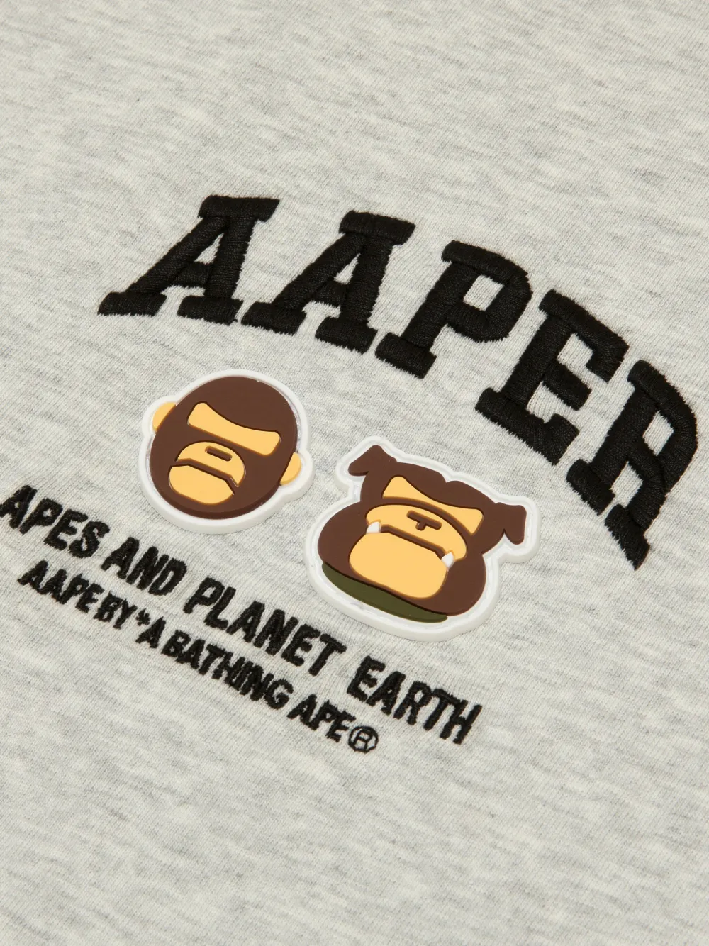 AAPE BY *A BATHING APE T-shirt met logoprint Grijs