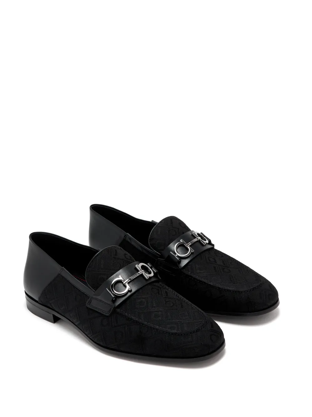 Ferragamo leather loafers Black