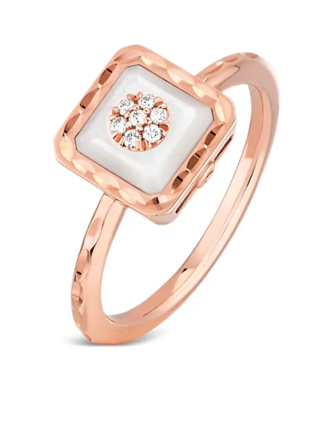Korloff anillo en oro rosa de 18kt con diamante