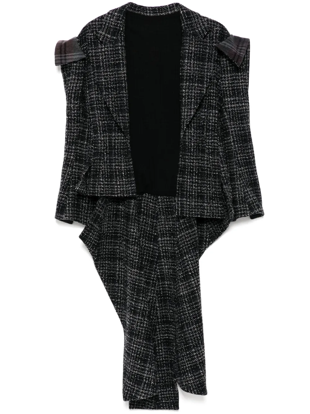 Yohji Yamamoto plain weave draped cardigan | Black | Image 1
