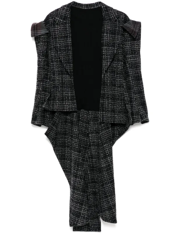 yohji yamamoto +NOIR ドレープカーディガン Yohji Yamamoto ドレープ カーディガン | ブラック | FARFETCH JP