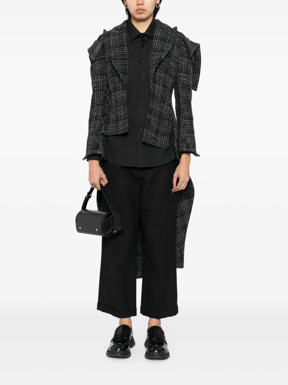 Yohji Yamamoto plain weave draped cardigan | Tweed Jackets | Image 2
