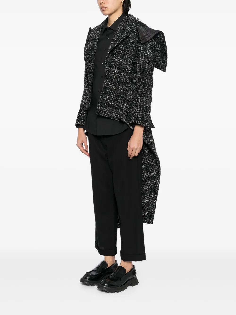 Yohji Yamamoto Effen gedrapeerde vest Zwart