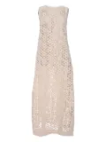 ALOHAS Arum lace midi dress - Neutrals