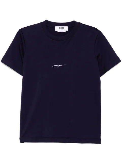 MSGM logo-embroidered T-shirt