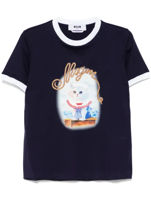 MSGM graphic-print T-shirt