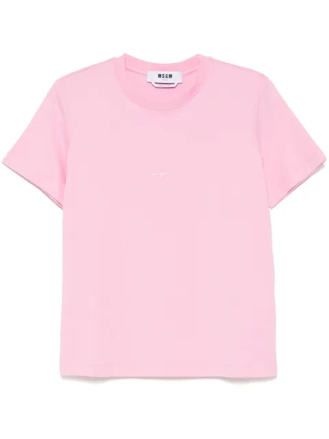 MSGM logo-embroidered T-shirt