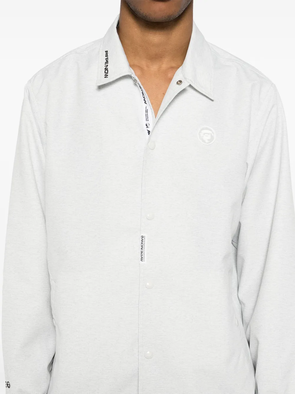 AAPE BY *A BATHING APE AAPENOW jack met moonface-logo Wit