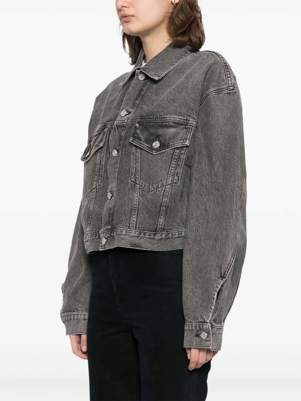 AGOLDE Palmer denim jack Grijs