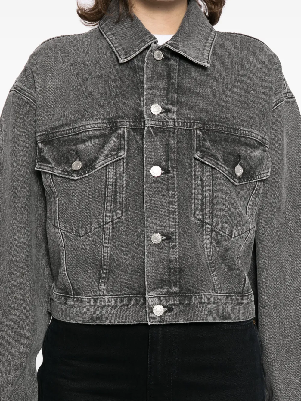 AGOLDE Palmer denim jack Grijs