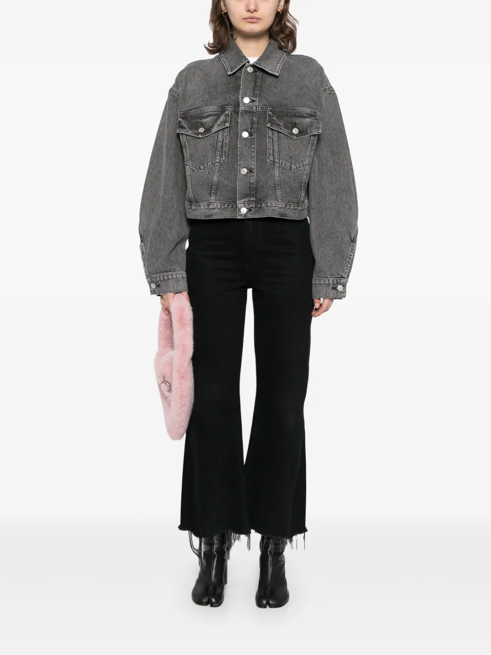 AGOLDE Palmer denim jack Grijs