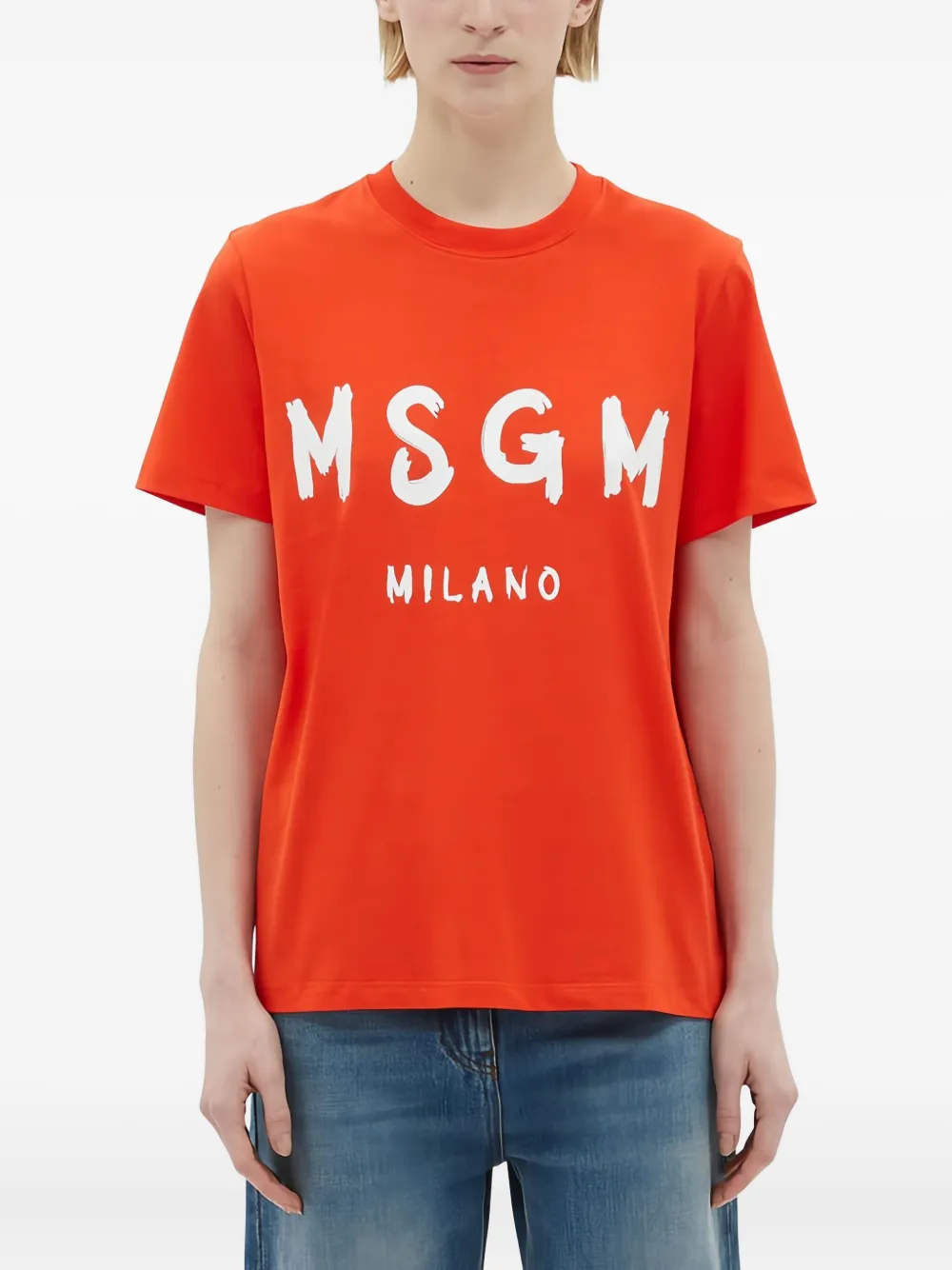 MSGM T-shirt met logoprint Rood