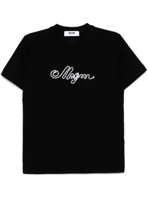 MSGM トップス　スパンコール MSGM】【ロゴ】【イタリア製】【トップス】エムエスジーエム『裏