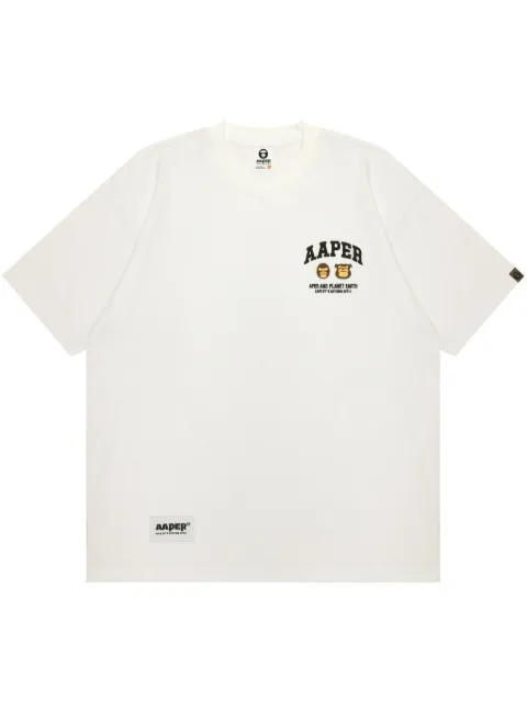 AAPE BY *A BATHING APE® logo-embroidered T-shirt
