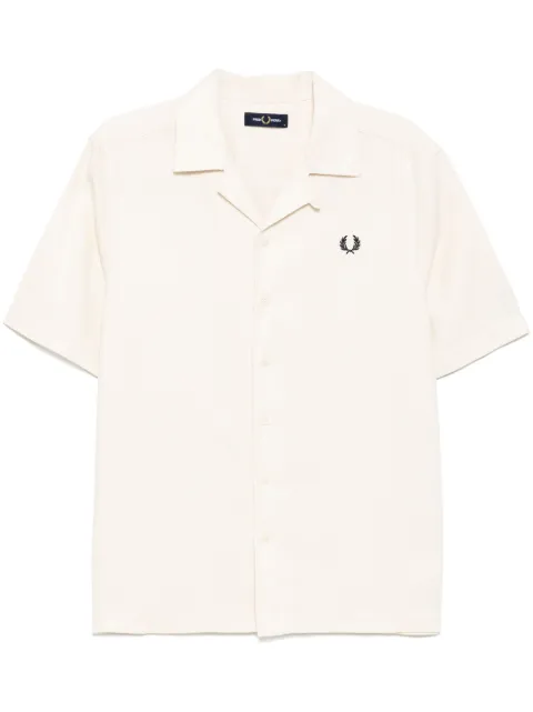 Fred Perry piqué revere-collar shirt