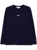 MSGM logo-print T-shirt - Purple