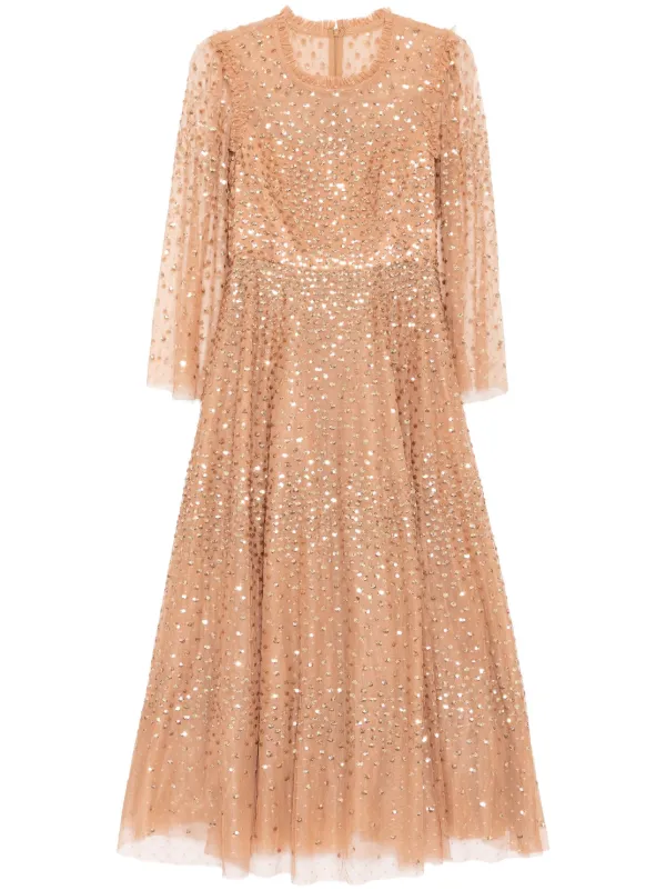 Needle & Thread Sequin Dress | Neutrals | FARFETCH Needle & Thread Sequin Dress | Neutrals | FARFETCH