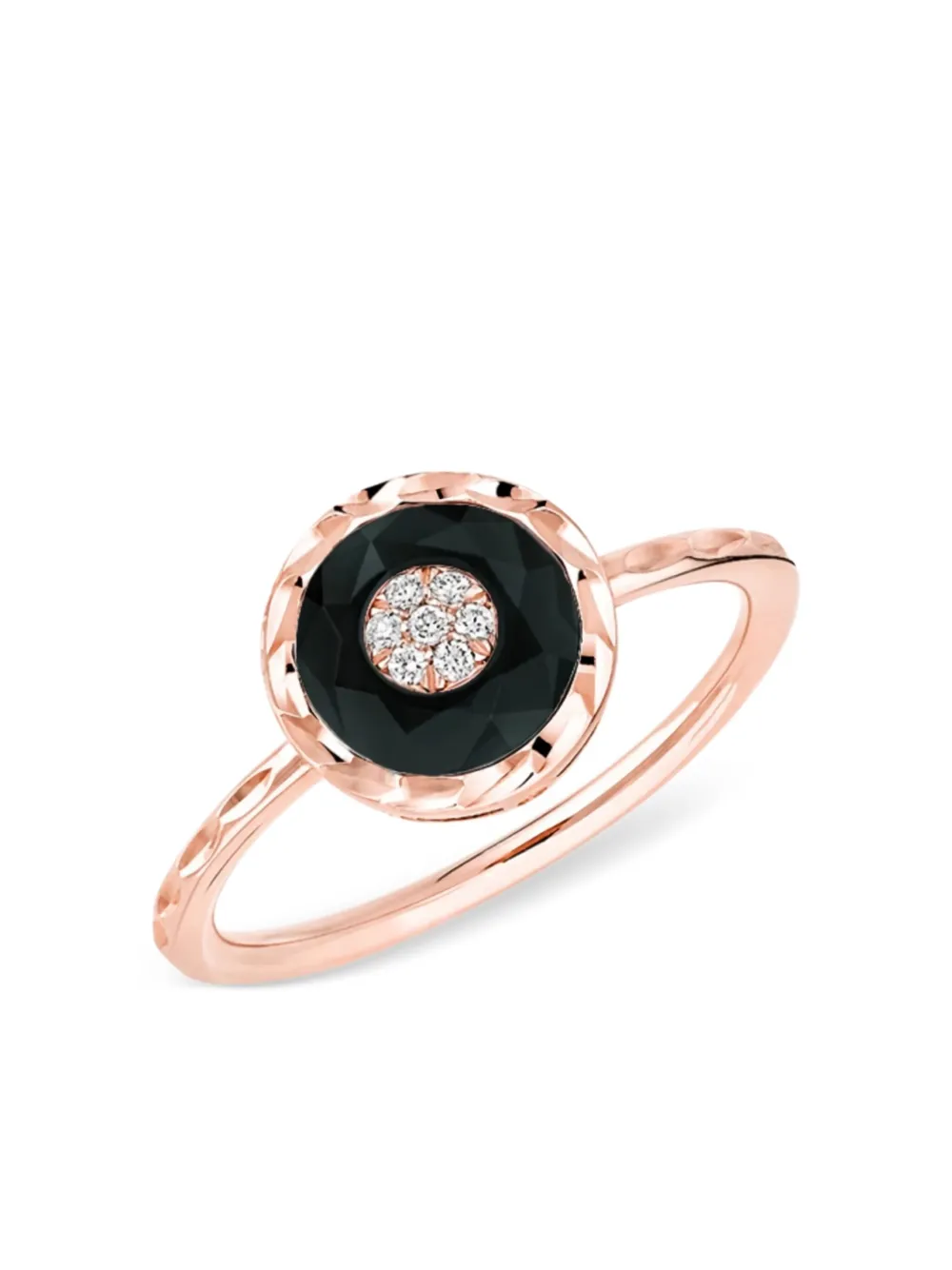 Korloff anillo en oro rosa con diamantes y ónix | dorado | Image 1
