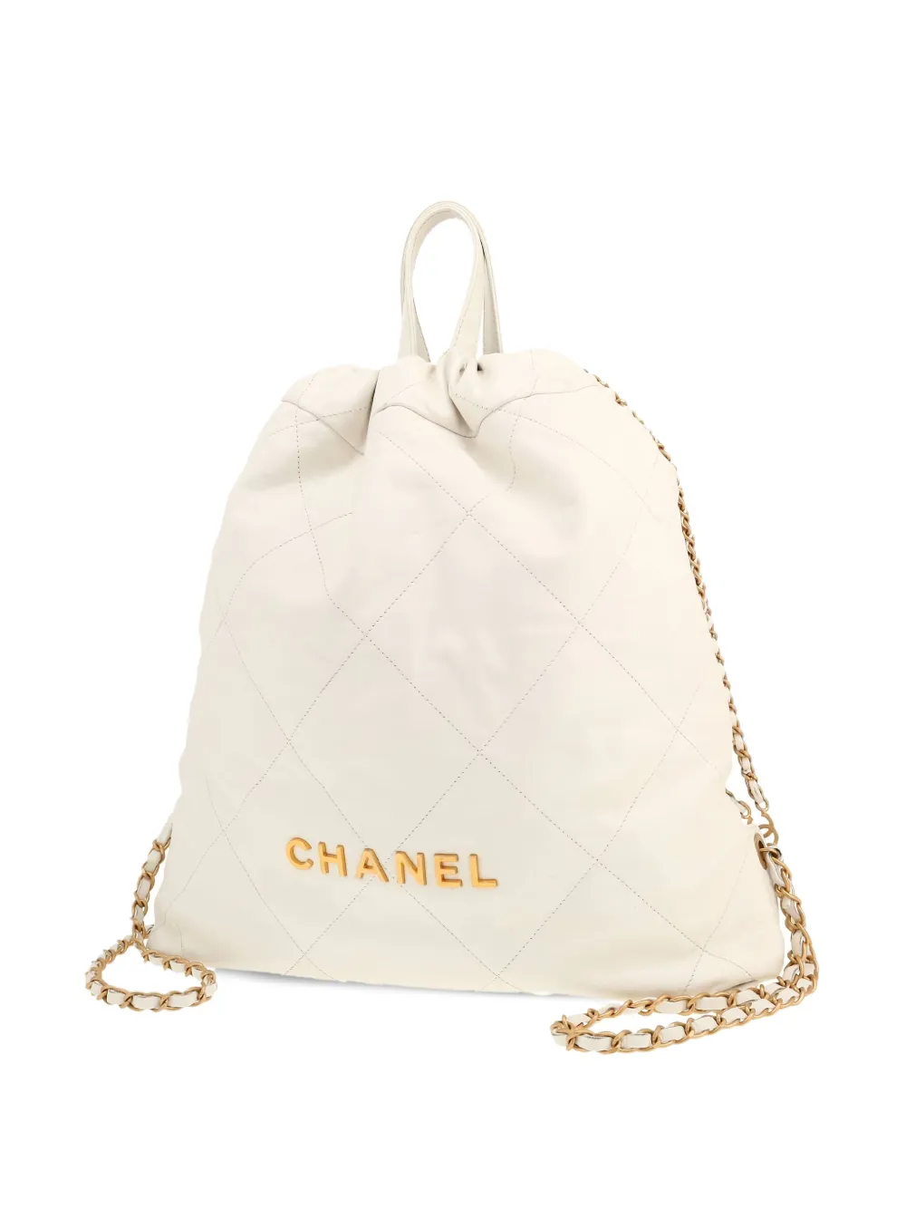 Chanel Pre-owned 2020s Chanel 22 Backpack in White, view 5