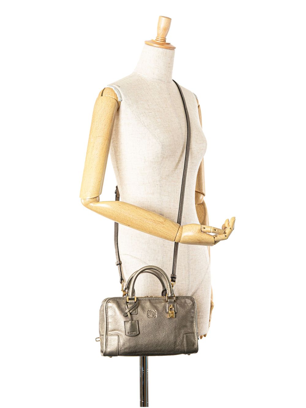 Loewe Pre-Owned 2011 Amazona 23 metallic leren boekentas - Goud