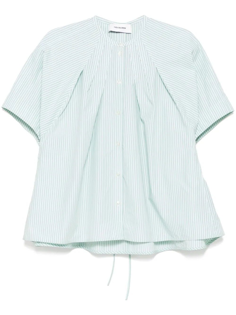 Yves Salomon Gestreept blouse Groen