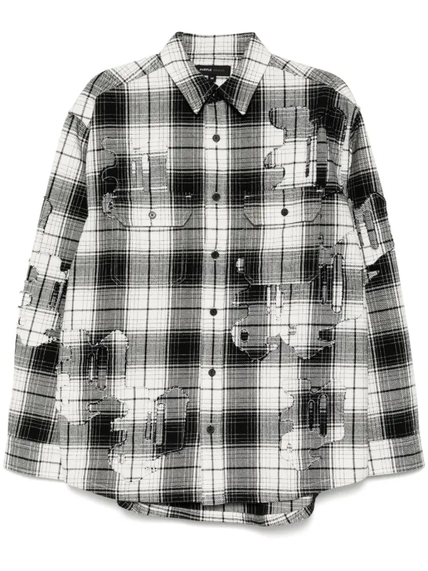 distressed dress shirt Marni Distressed Oversized Chambray Dress Shirt