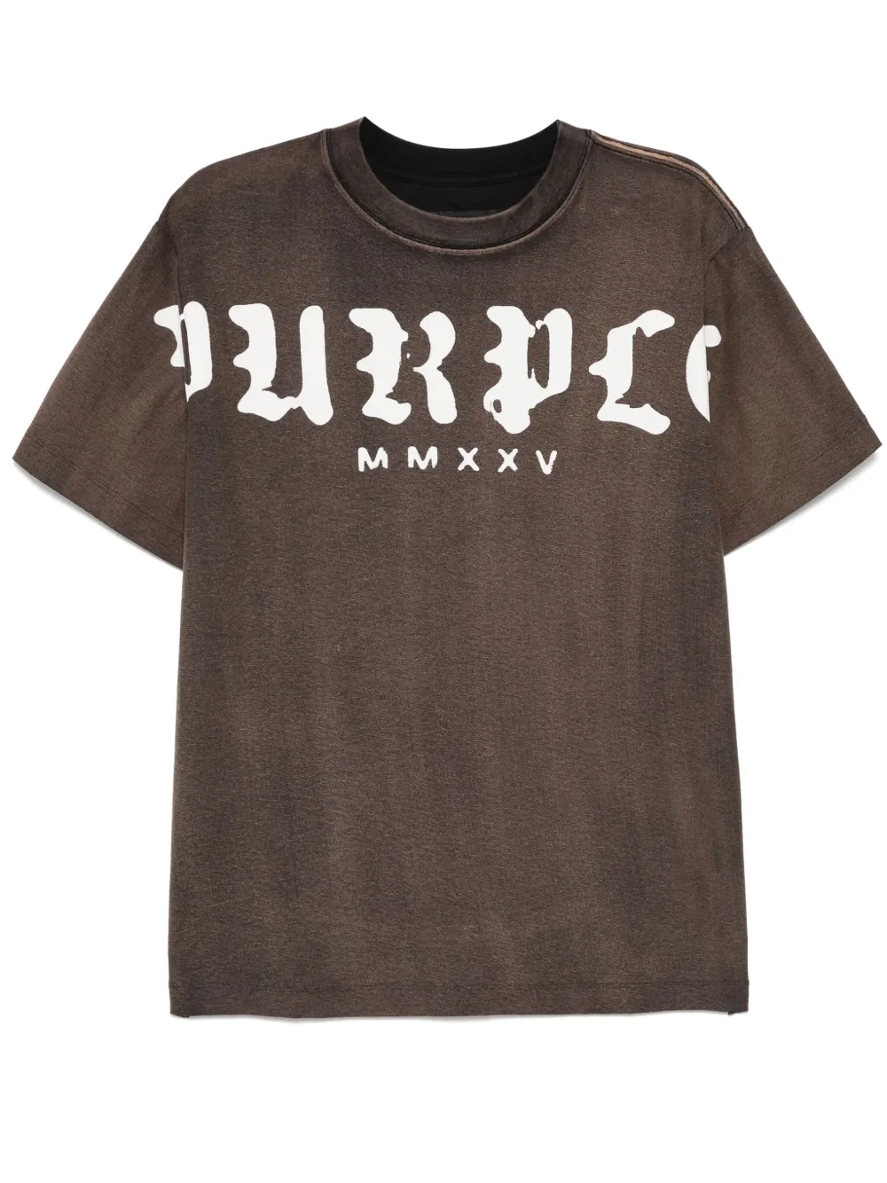 worn gothic wordmark overdye tee