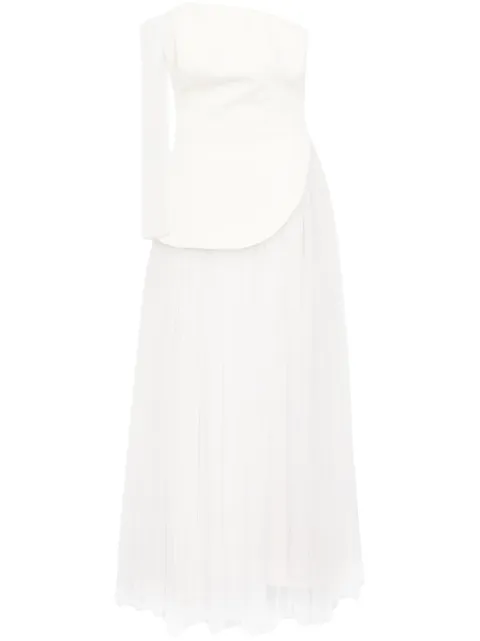 BAZZA ALZOUMAN asymmetric crepe gown