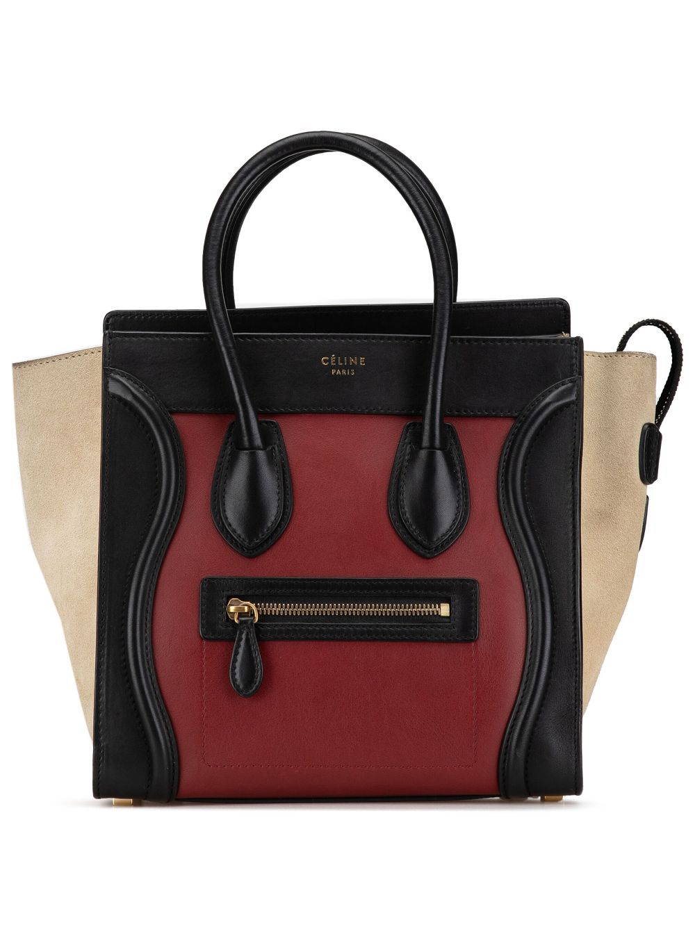 Céline Pre-Owned 2012 Micro Tricolor Luggage tote bag - Red