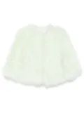Yves Salomon feather silk jacket - Green