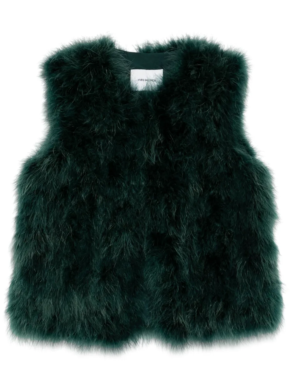 feather silk coat