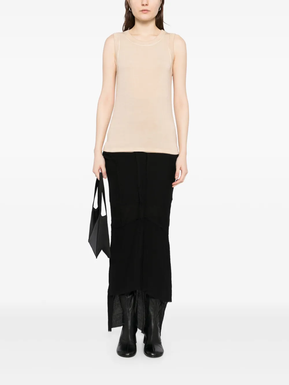 Uma Wang Top met ronde hals - Bruin