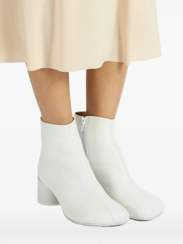 MM6 Maison Margiela 40mm Anatomic Ankle Boots | White | FARFETCH