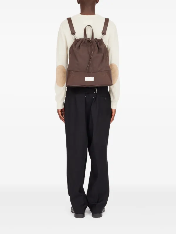 ✨️極美品✨️ MaisonMargiela 5A リュック レザー Maison Margiela 5AC レザーバックパック M | ブラウン
