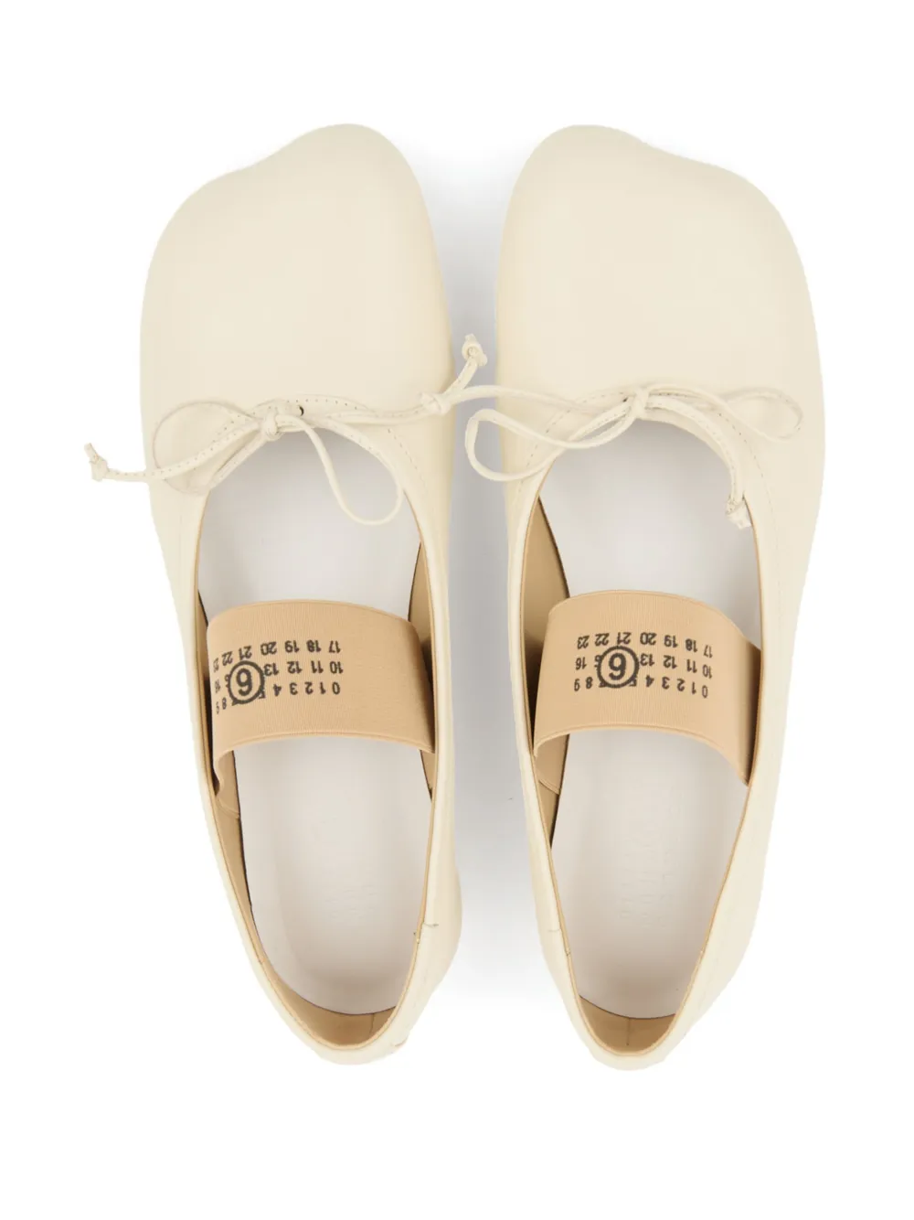 MM6 Maison Margiela Anatomic ballerina's Beige