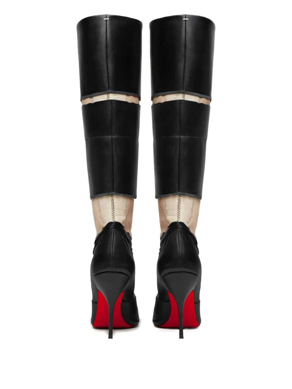 Maison Margiela 100mm X Christian Louboutain Xrismarteen stiletto boots Black