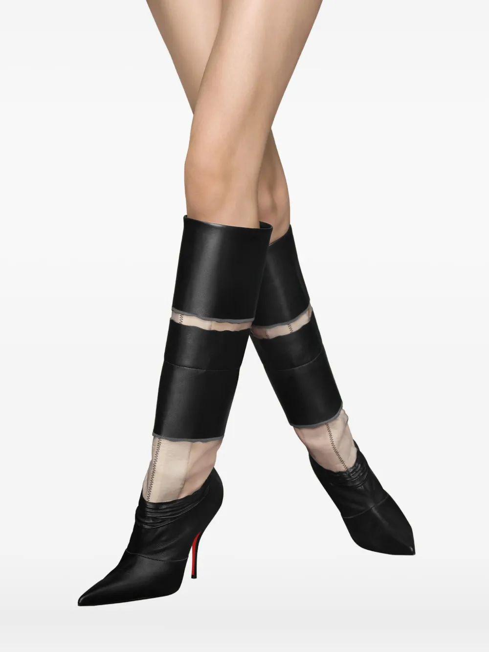 Maison Margiela 100mm X Christian Louboutain Xrismarteen stiletto boots Black