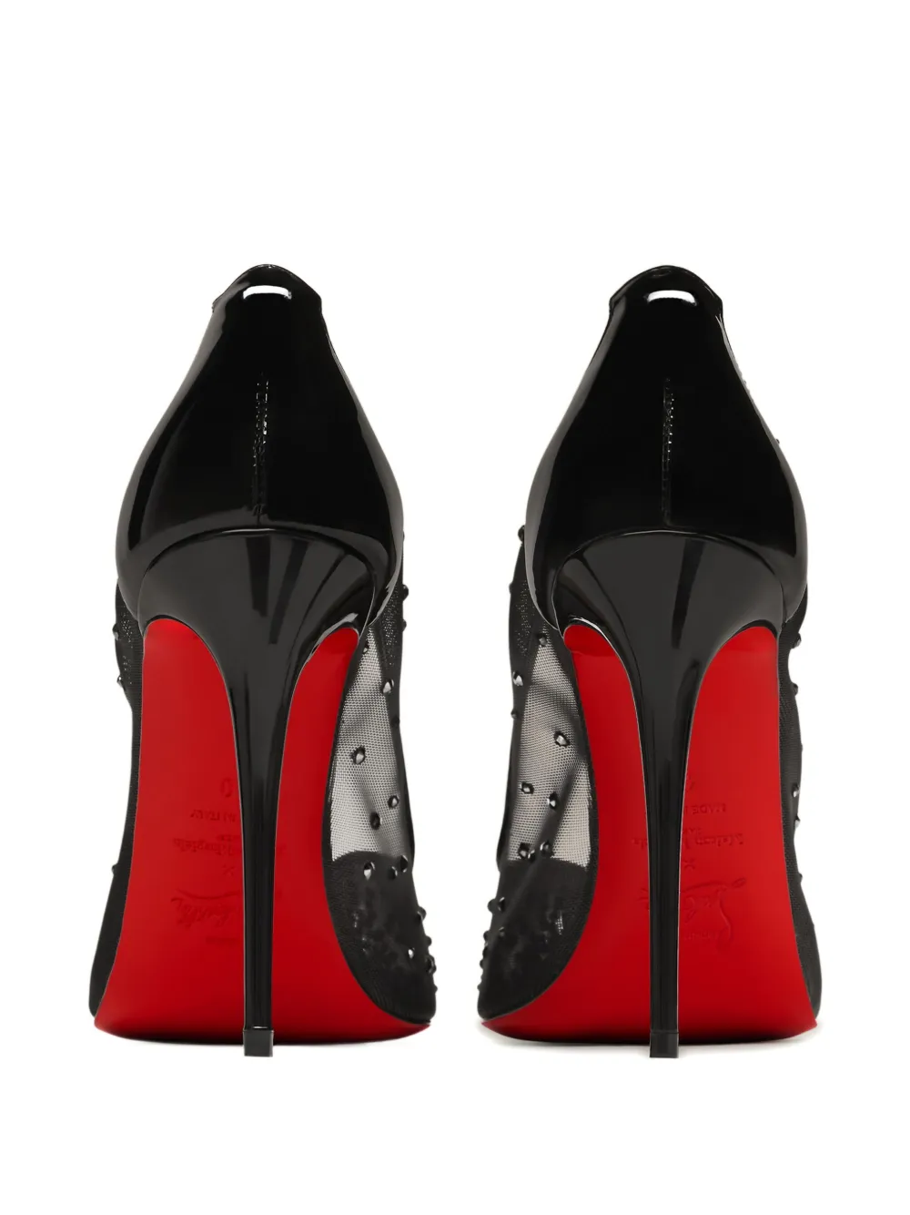 Maison Margiela x Christian Louboutin 100mm Tabi split-toe rhinestone-embellishment pumps Black