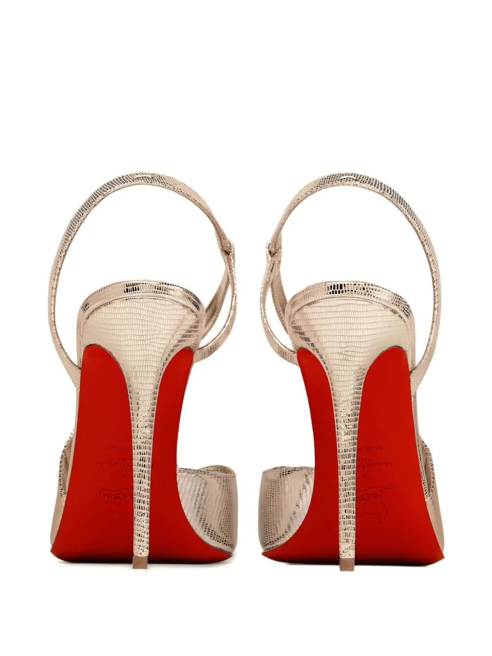 Maison Margiela 100mm x Christian Louboutin Loubiella pumps Gold
