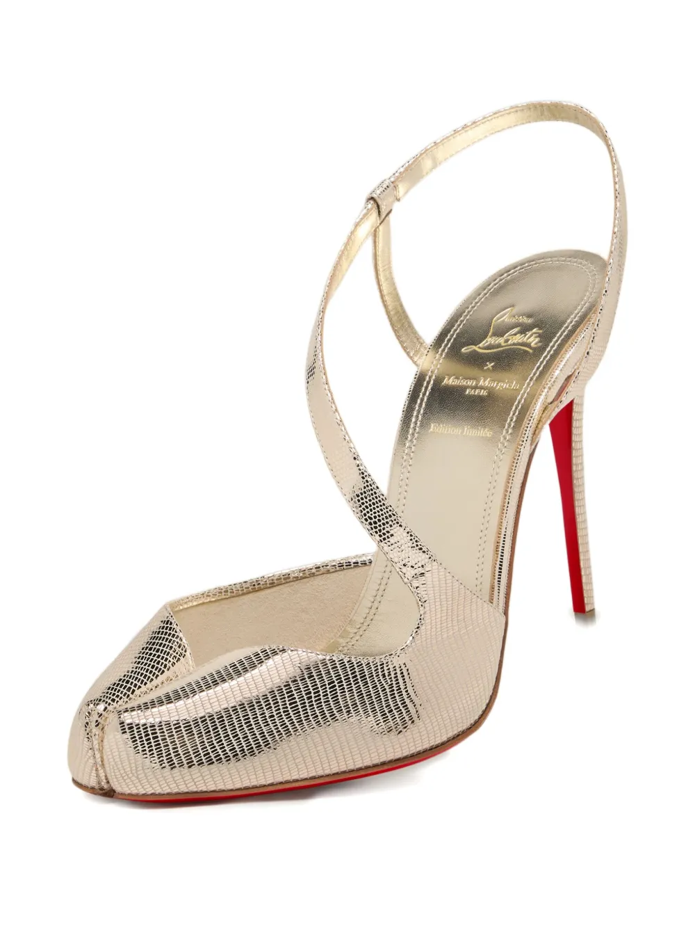 Maison Margiela 100mm x Christian Louboutin Loubiella pumps Gold